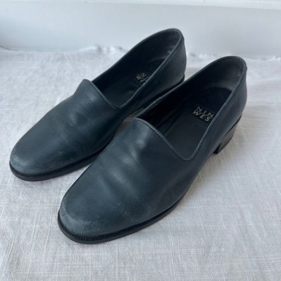 Nine West Vintage Leather Loafers Women's Size 7M Classic 90s Y2k - Picture 1 of 9